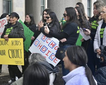 Advocates and Supporters Rally for Funding for Charter School in Danbury